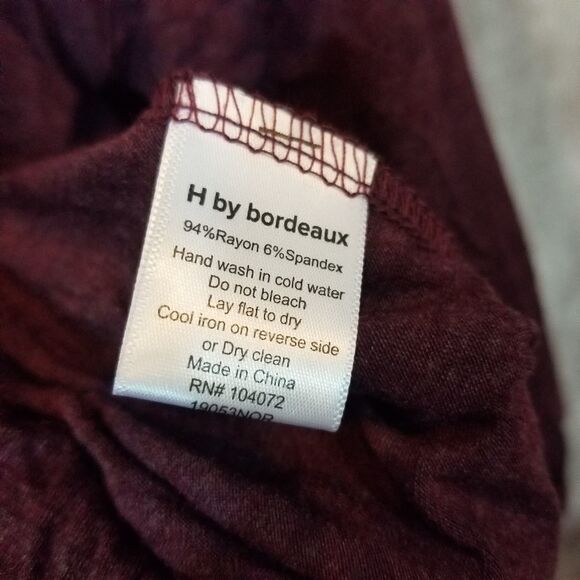 H by bordeaux Purple Lounge Top Size Medium - Picture 5 of 6